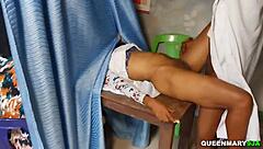 Hey, ashawo doctor bends sexy teen over and fucks her hard in front of husband at hospital!