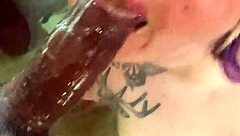 blonde girlfriend deepthroats friend too hard before facial cumshot