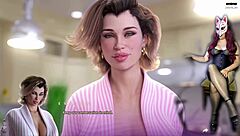 young guy watches busty milf mother-in-law masturbate in stockings during apocalust game scene