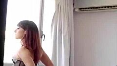 Lucila Nieto's Lingerie Masturbation Ignites Shaking Orgasm on Nacho's Huge Cock