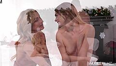 shy petite teen pornstar gets the best christmas group gift ever