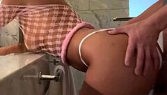 wanna see me fuck the huge titted fat ass neighbor wife in the bathroom?