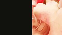 damn, check this curvy milf's cell phone sloppy wet dildo fuck sesh up close!