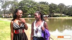 ebony babe sits big black booty on face for wet pussy licking kiss