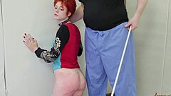 bdsm slut chokes on sloppy deepthroat blowjob bound and gagging!!