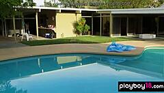 extra small latina jessica burciaga strips lingerie teasing shaved pussy big tits