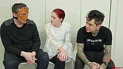 bdsm slut chokes on sloppy deepthroat blowjob bound and gagging!!