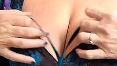 Mature Amateur Blonde Reveals Big Natural Tits And Pussy Lips In Shorts