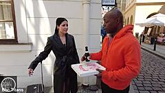 Italian big ass slut gapes wide taking BBC gangbang double penetration