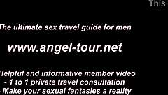 tourist massages AFRICAN student's tight SHAVED PUSSY getting her super WET and ready