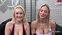 lesbo teen 18+ squirts wet cunts after dildo play and piss spray fetish fun