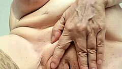 mature milf strips lingerie teases big tits toys shaved pussy closeup 😏