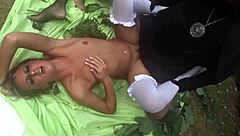 angel long and cindy behr scream in group orgy with ripped clothes and multiple cocks