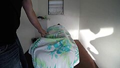 kristi love massages while gagging on cock with feet tease