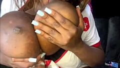 Ebony Nurse Babe with Huge Tits and Curvy Ass Preps for Hospital Shift