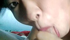 Wet Pussy Student Squirts Multiple Times into Pretty Mouth