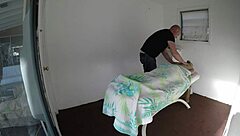 kristi love massages while gagging on cock with feet tease