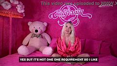 gi genesini rubs her big tits and juicy pussy in solo california tease