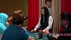 Devilish Dealer Payton Preslee Used Free at Casino!