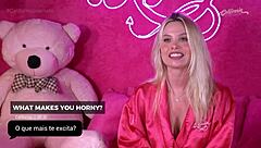 gi genesini rubs her big tits and juicy pussy in solo california tease