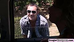 Three mature whores demand young stud fucks their cunts hard?