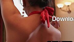 damn this skinny asian milf strips nude rips clothes flaunts perfect small tits body