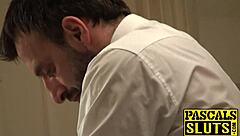 wanna see this blonde uk MILF SLUT get hair pulled while pussy pounded hard?