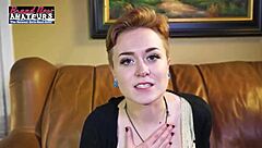 Imagine petite blonde Micah gagging on monster cock before swallowing every drop.