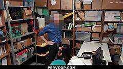 shoplifting teen knew lp officer's moves so she bent over quietly for doggystyle punishment