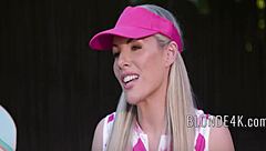 family sports day turns sticky when bunny madison joins foursome outdoors