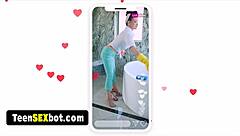 60s retro housewife cam show builds to her quick steamy finish