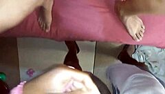 horny latina wife bends over bed for husband's monster cock doggystyle cumshot facial