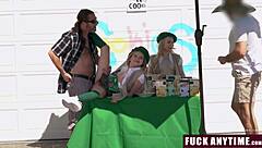 Stepdaughters suck cock selling cookies under stepdads watch?