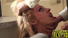 wanna see this blonde uk MILF SLUT get hair pulled while pussy pounded hard?