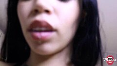 check out this lactating teen's deep blowjob and titjob