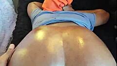 Watch this bbw ebony with big oiled ass take black cock creampie after creampie till pregnant cumshot compilation