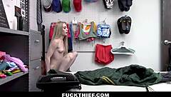 hot shoplifter caught bending over gets punished by security officer's thick cock deep in doggystyle - fuckthief