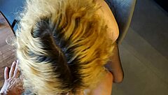 Poundin' blonde milf in stockings!