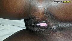 Sweet black pumpkin fingered bent over then fucked post birthday party