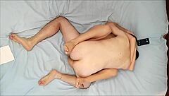 filmed from above passionate italian couple doggystyle cum on her ass 📹💦