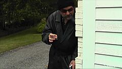 hey this bound slut fights back while getting toyed and spanked hard