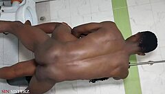 bbw bent over takes big black monster cock doggystyle in hairy wet tight pussy cumshot