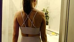 you walk in and spot the cleaning lady in your bathroom