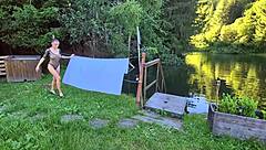 Intense Outdoor Thrill Hits Laura Hot's First Public POV Sex and Sauna Blowjob Trailer