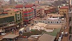 Two big ass babes take on one monster cock backstage?