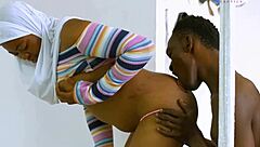 mdx hubby sneaks quickie pounding ebony wife's wet pussy behind stepsis