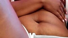 naejae listens to models filming and fingers her natural tits till orgasm