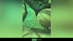 danique sinners' dutch milf pussy creampied bareback outdoors by huge cock