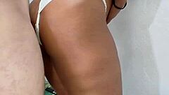 teen prostitute bends for stepdad's standing anal creampie monster cock stretch