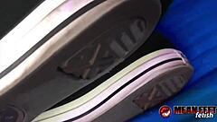 wanna worship cassandra cain's sneakers socks feet and tattooed legs?